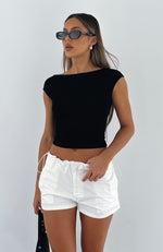 Skip The Line Shorts White