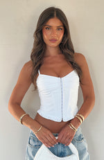 Striking Out Bustier White