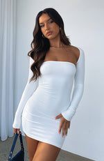Stuck In Denial Two Piece Dress White
