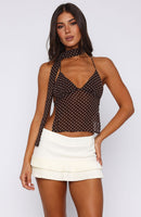 Ignoring Me Mini Skort Off White