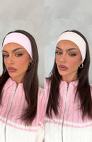Staying Safe 2 Pack Headband Lemon & Pink Stripes