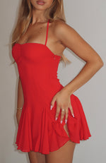 Think I'm In Love Mini Dress Red