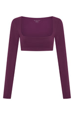 Thriving Long Sleeve Crop Plum