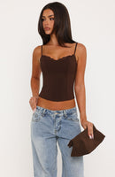 It's A Love Story Bustier Chocolate