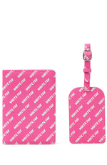 Traveller Passport And Luggage Tag Set Hot Pink