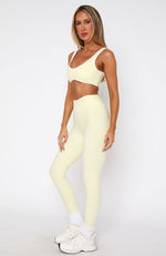 Go Getter High Waisted Leggings Lemon