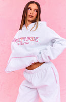 The Social Club Elena Oversized Hoodie Grey Marle