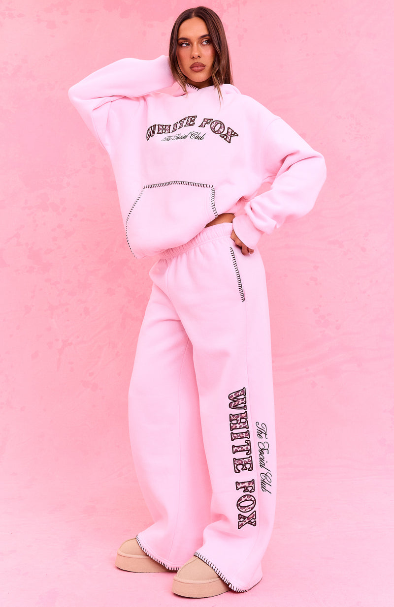 The Social Club Tanya Wide Leg Sweatpants Posy