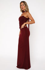 Loving You Maxi Skirt Burgundy