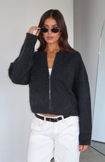 Unbreakable Bond Knit Jacket Charcoal