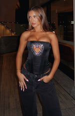 Used To Be In Love Strapless Bustier Black