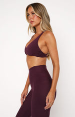 Race Me Sports Bra Plum