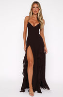 Summer Solstice Maxi Dress Chocolate