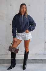 Walk On Out Bomber Jacket Navy
