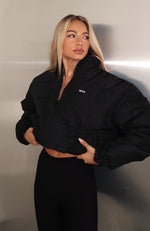 Courchevel Long Sleeve Zip Front Puffer Black