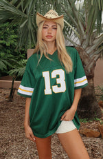 Friday Night Lights Oversized Jersey Dark Green