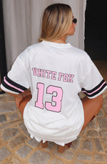 Friday Night Lights Oversized Jersey White/Pink