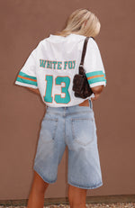 Friday Night Lights Oversized Jersey White/Teal