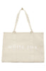 White Fox Tote Bag Beige