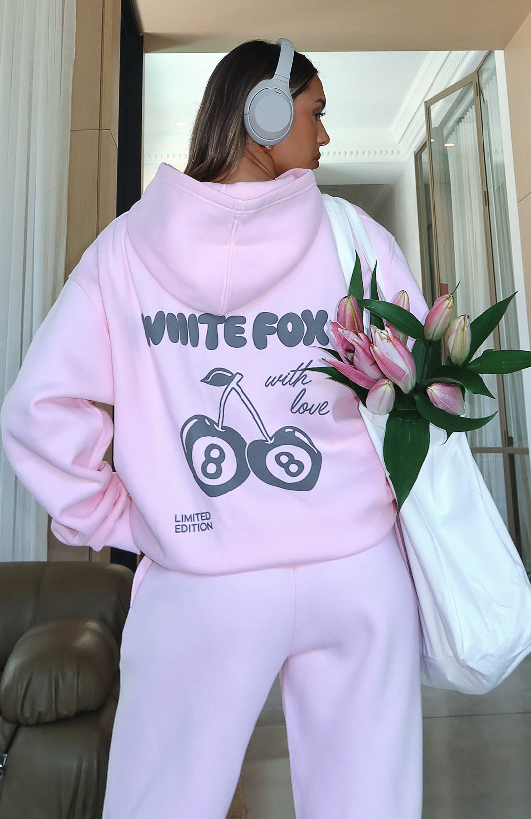 With Love In The Moment Oversized Hoodie Pink | White Fox Boutique