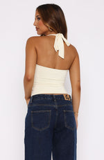 Act Right Halter Top Butter