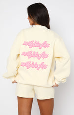 Make You Double Take Oversized Sweater Buttercream