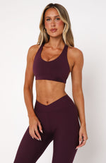 Stamina High Support Sports Bra Plum