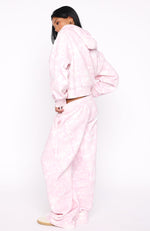 Hiding Away Wide Leg Sweatpants Pink Camo