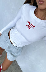 Young And Impatient Long Sleeve Baby Tee White