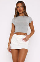 Saturdaze Mini Skort White