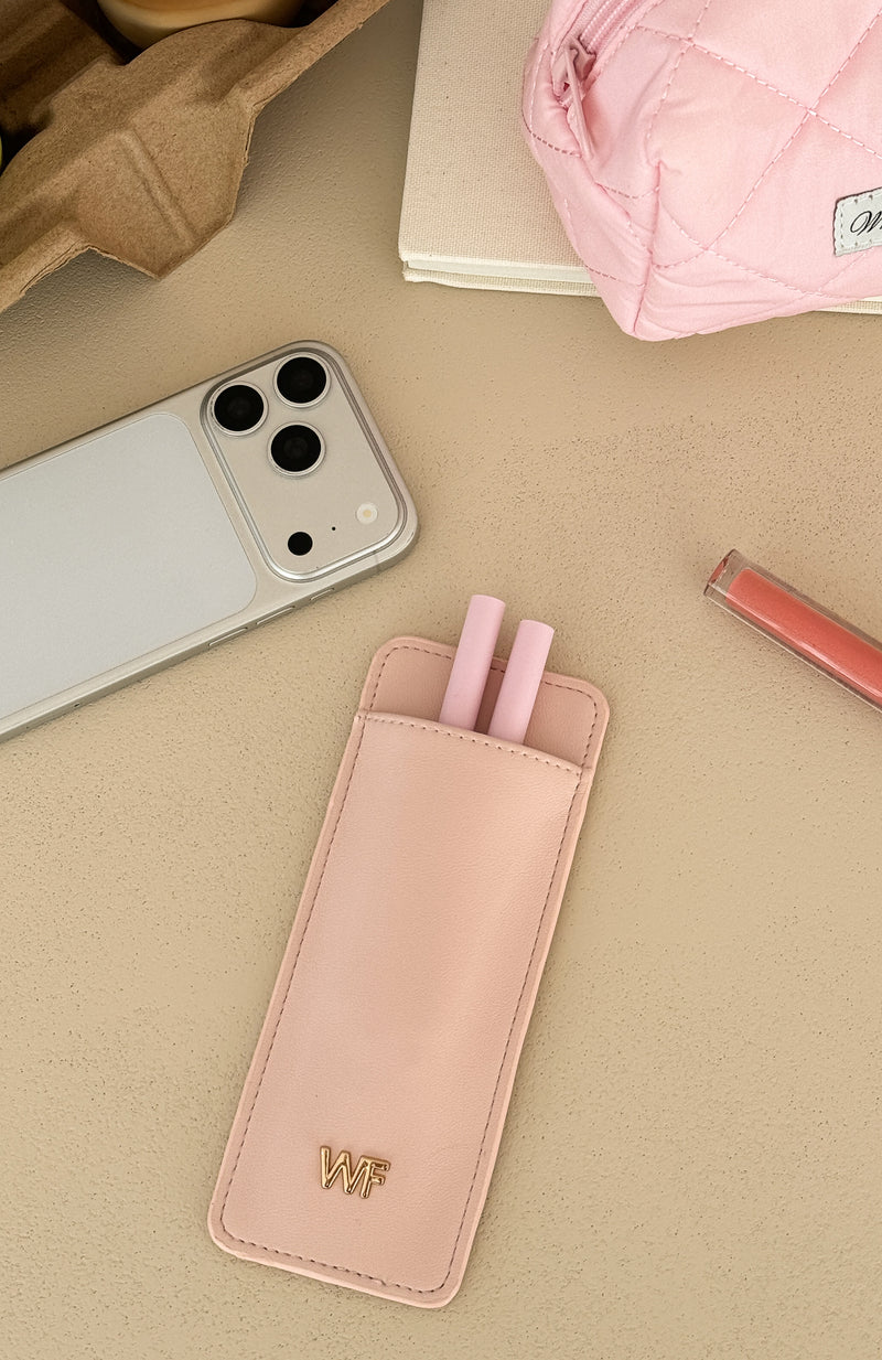 Alessia Lip Liner Case & Mirror Baby Pink