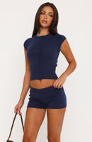 Almost Love Knit Top Navy