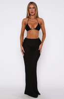 Luminous Maxi Skirt Black