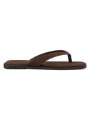 Azara Thong Sandals Chocolate Faux Suede