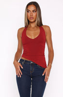 Fight Or Flight Halter Top Wine