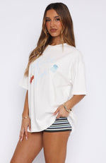 Euro Summer Dreaming Oversized Tee White