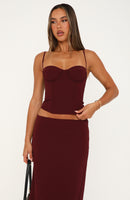 Be Simple Bustier Burgundy
