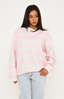 Before It's Too Late V Neck Oversized Sweater Grey Marle/Posy