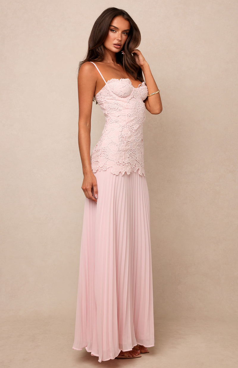 Borrowed Heart Maxi Dress Baby Pink