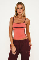 Breaking Your Heart Singlet Top Tangerine