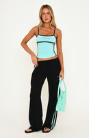 Breaking Your Heart Track Pants Black/Mint