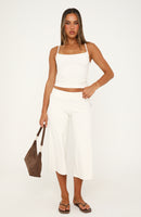 Can't Go Wrong Wide Leg Capri Cream