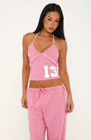 Can't Help The Feeling Halter Top Dusty Plum