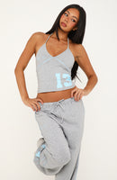 Can't Help The Feeling Halter Top Grey Marle