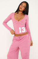 Can't Help The Feeling Long Sleeve Top Dusty Plum