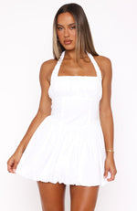 Me & You Together Halter Mini Dress White