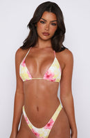 Golden Hour Bikini Top Sunlit Hibiscus