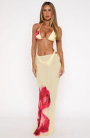 Luminous Maxi Skirt Lemon Lush