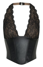 Dreams And Delights Pu Bustier Black