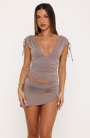 Only You Know Mini Skort Mocha